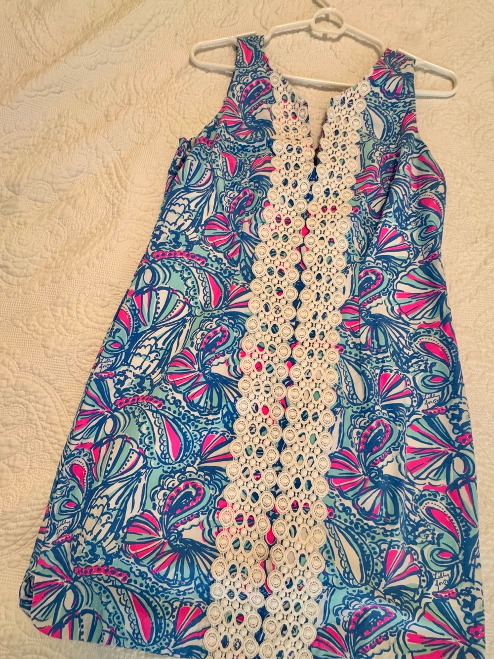 Lilly Pulitzer for Target Blue & Pink Floral Lace-Trim Sundress